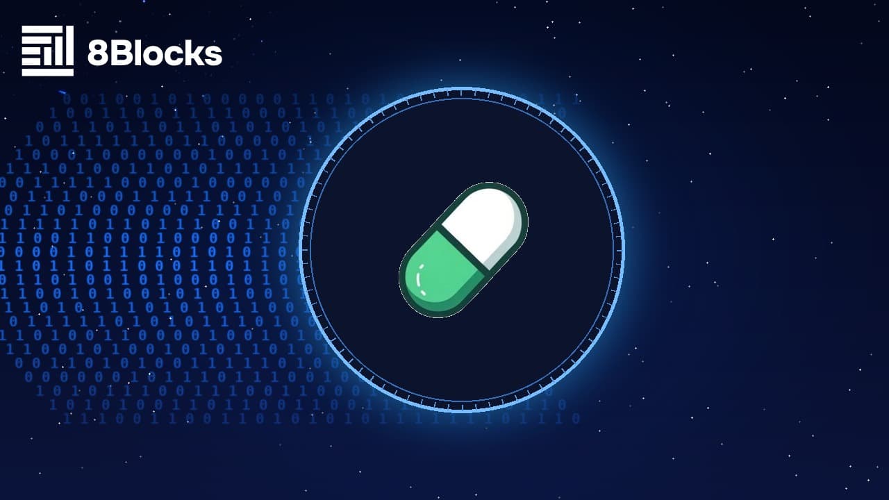 Pump.fun PUMP token audit cover: glowing Solana memecoin token symbol over a blockchain data stream